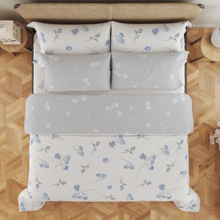 Cottage Home, 2-częściowy komplet pościeli bawełnianej, kwiaty, 140-200 cm