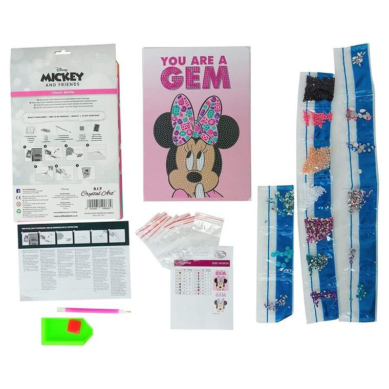 Craft buddy, Crystal Art, Myszka Minnie, notes, zestaw kreatywny