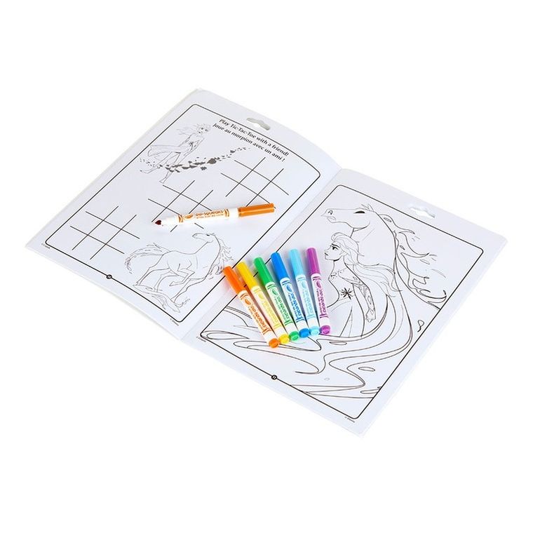 Crayola, Kraina Lodu, kolorowanka z łamigłówkami i flamastrami