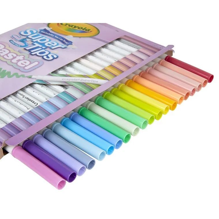 Crayola, Super Tips, flamastry zmywalne, pastelowe, 20 szt.