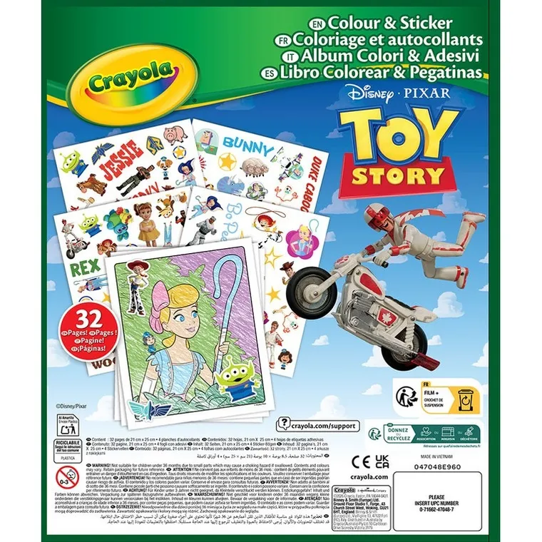 Crayola, Toy Story, kolorowanka z naklejkami