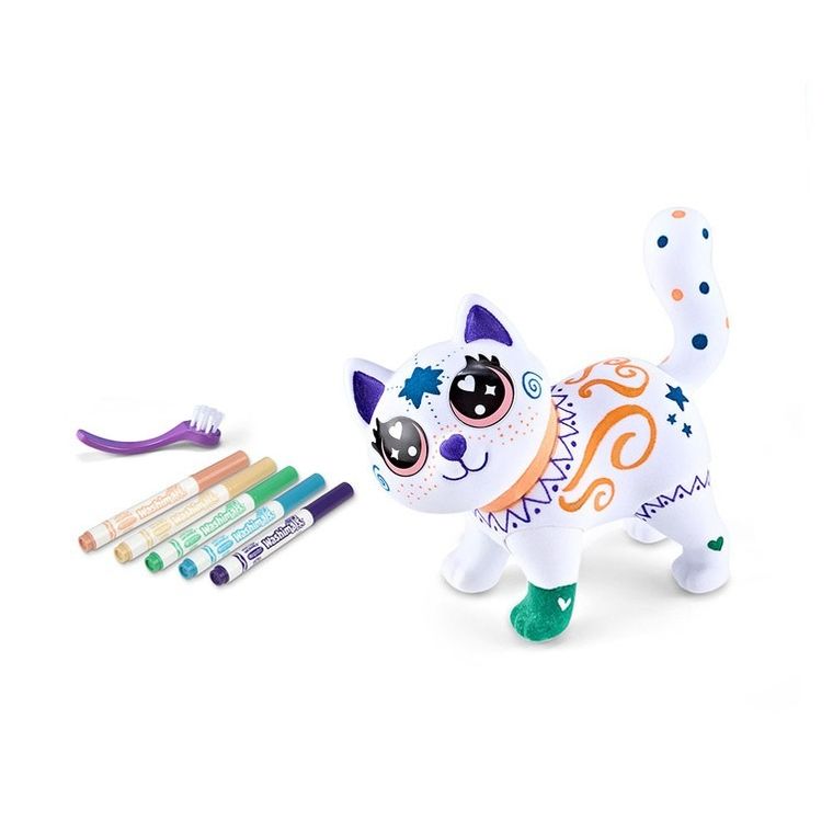 Crayola, Washimals, Jumbo Pets, figurka do kolorowania zmywalnymi flamastrami, Kotka Jenny