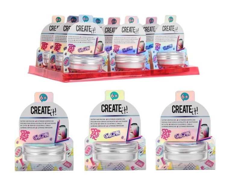 Create It! maskara z brokatem do włosów