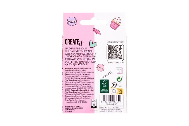 Create It!, olejek do ust, 3 szt.