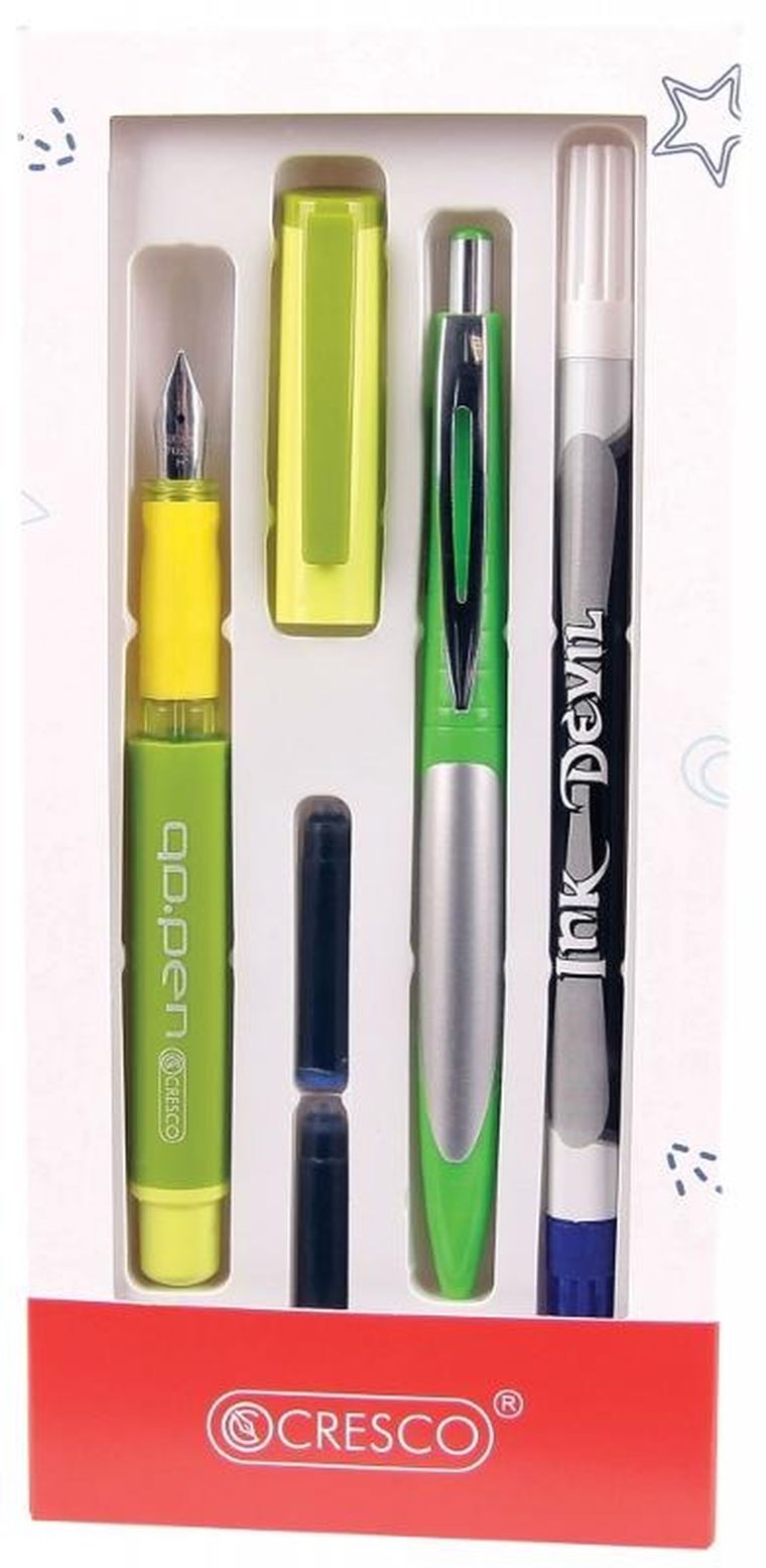 Cresco, Go Pen, zestaw piśmienny: pióro + długopis + wymazywacz
