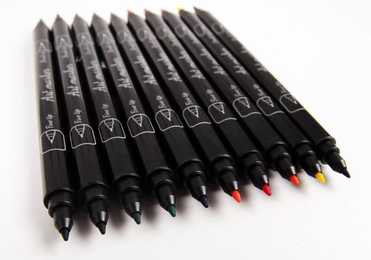 Cresco, markery artystyczne, dwustronne, 10 kolorów