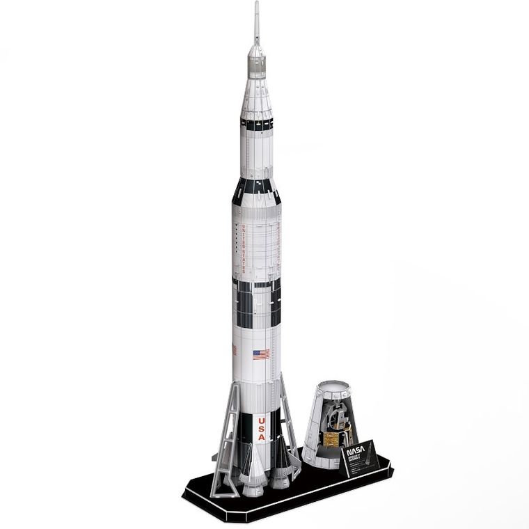 Cubic Fun, NASA, Apollo Saturn V Rocket, puzzle 3D, 136 elementów
