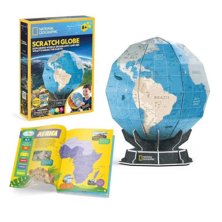 Cubic Fun, National Geographic, Globus, puzzle 3D, 32 elementy