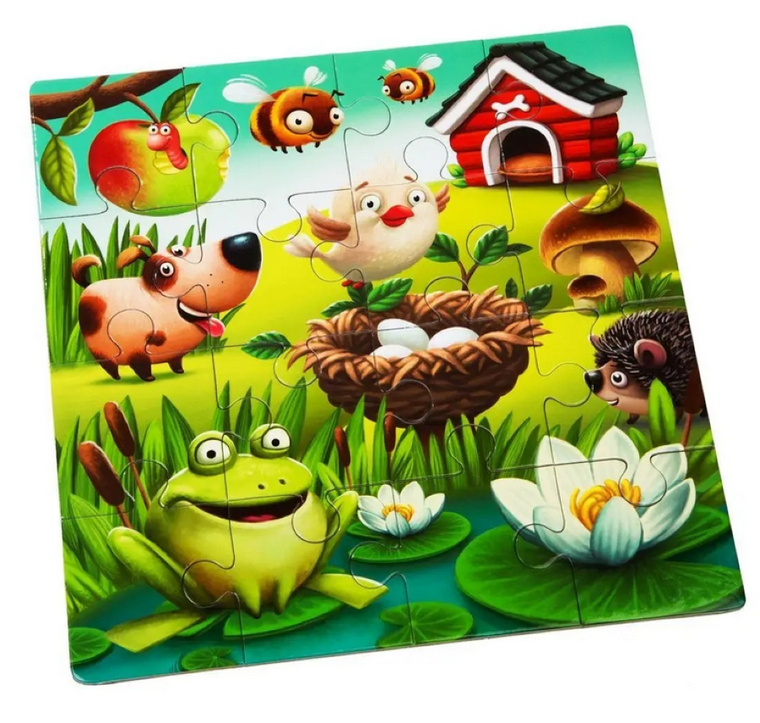 Cubika, Zwierzęta, puzzle 3w1, 50 elementów