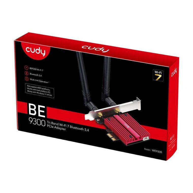 Cudy, adapter, WE9300, BE9300 Wi-Fi 7 Bluetooth