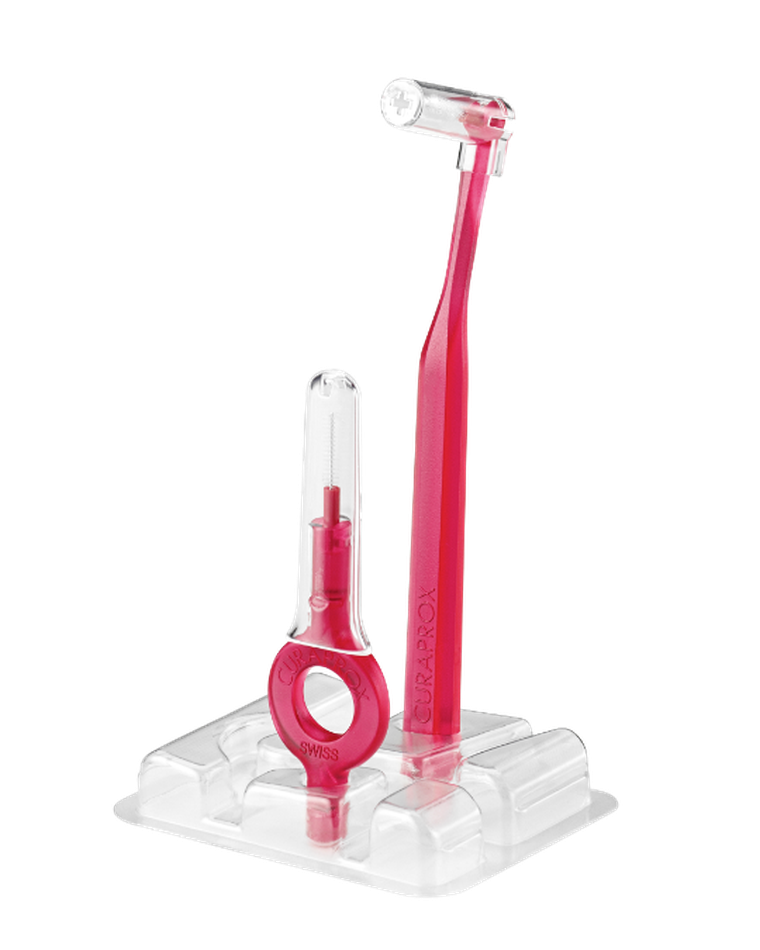 Curaprox, Prime Start, zestaw czyścików do zębów, czerwony, CPS 07