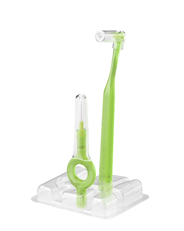 Curaprox, Prime Start, zestaw czyścików do zębów, jasnozielony, CPS 011