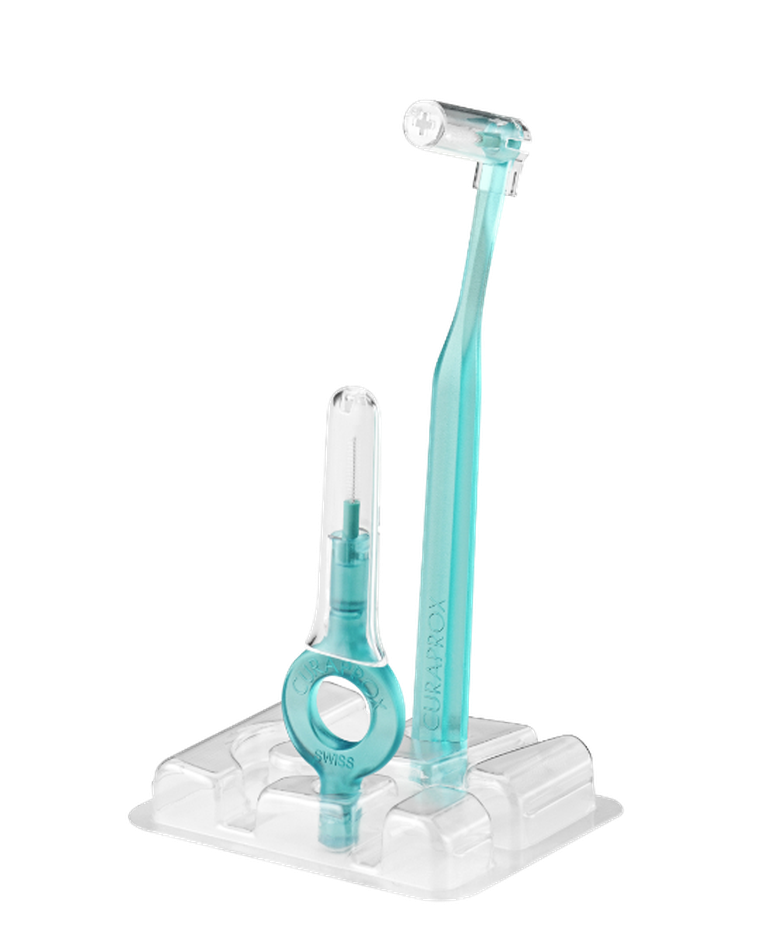 Curaprox, Prime Start, zestaw czyścików do zębów, turkusowy, CPS 06