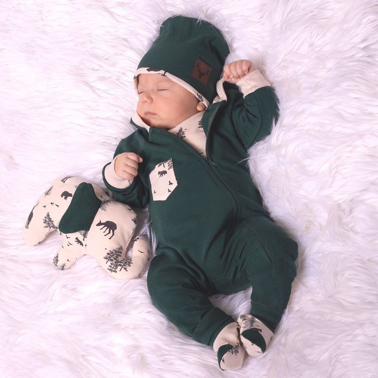 Czapka chłopięca, beżowo-zielona, Nicol