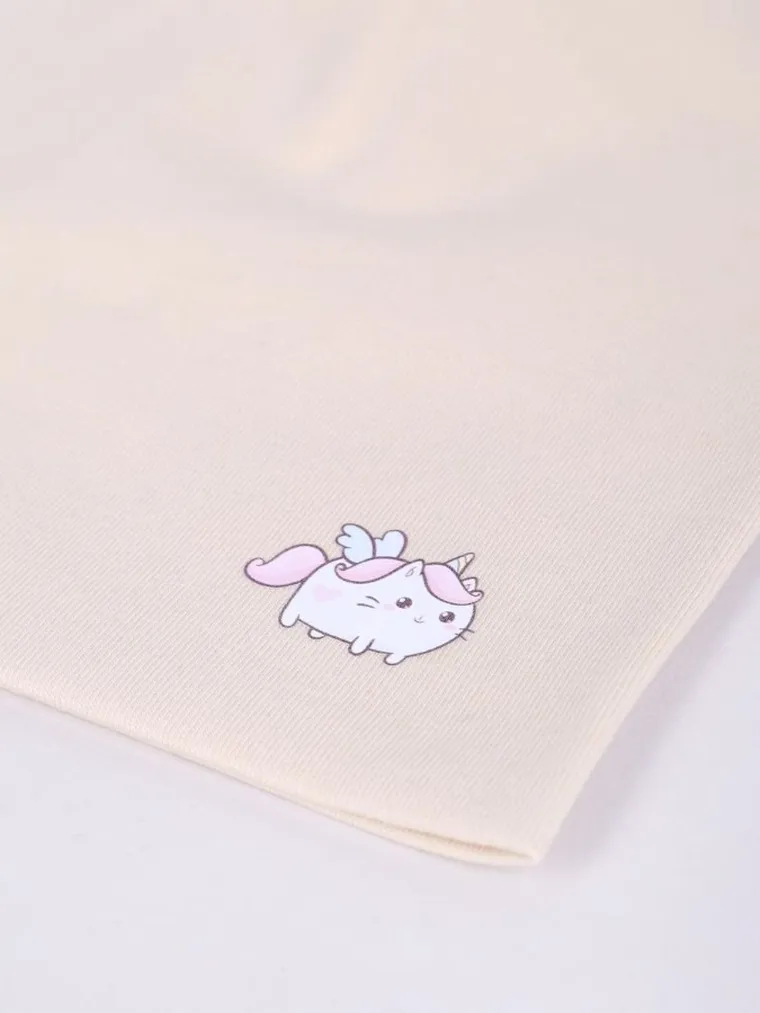 Czapka dziewczęca, beżowa, Yoclub