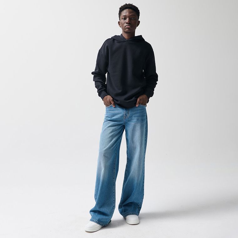 Czarna bluza basic z kapturem oversize NOWEAR