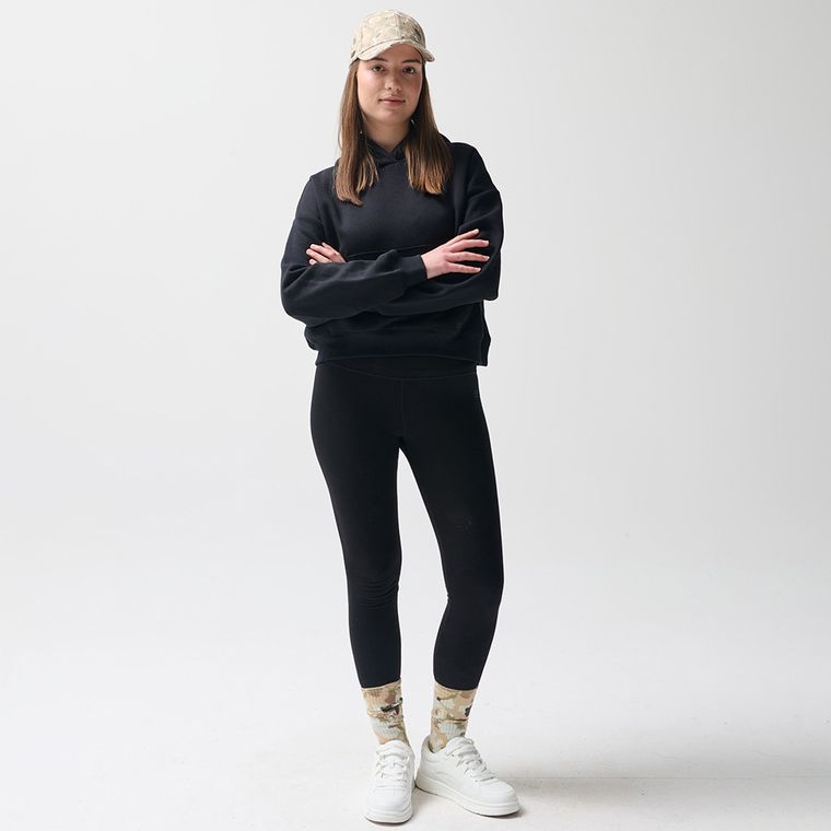 Czarna bluza cropp boxy z kapturem NOWEAR