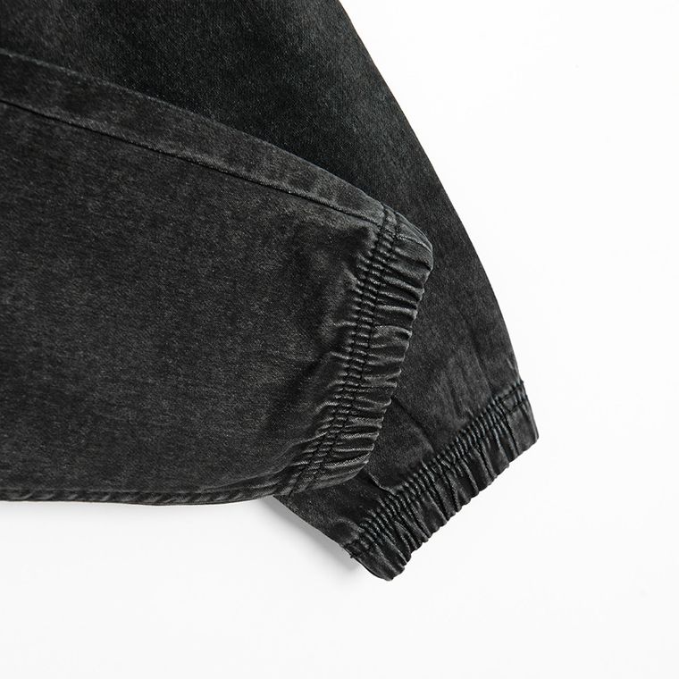 Czarne jeansowe joggersy z regulacją Cool Club