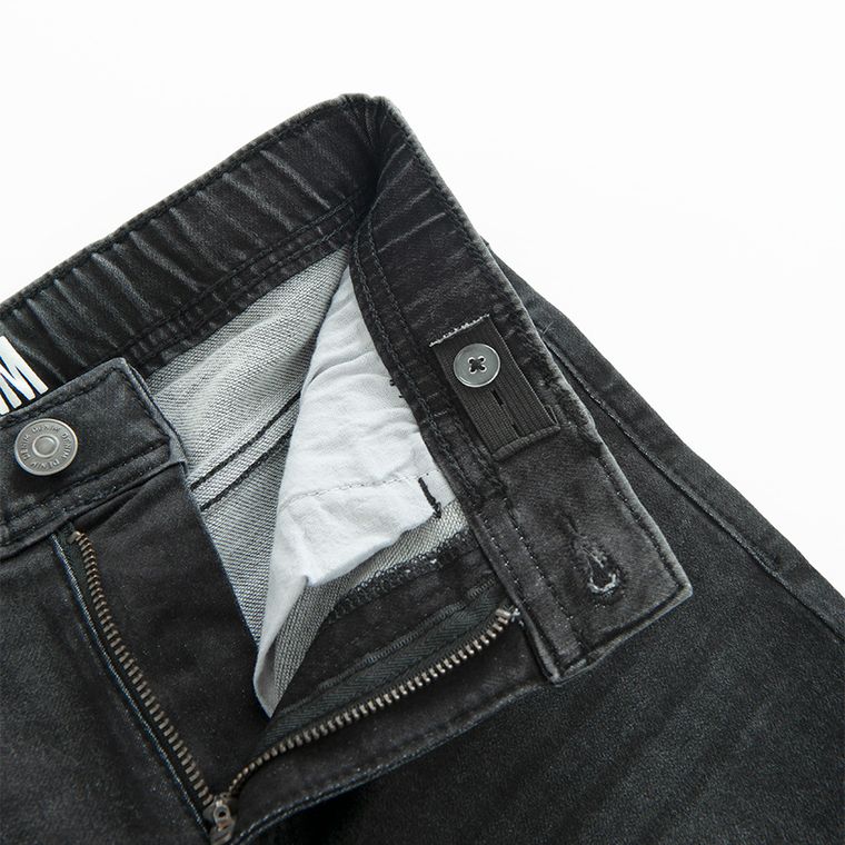 Czarne regulowane spodnie jeansowe o kroju slim Cool Club