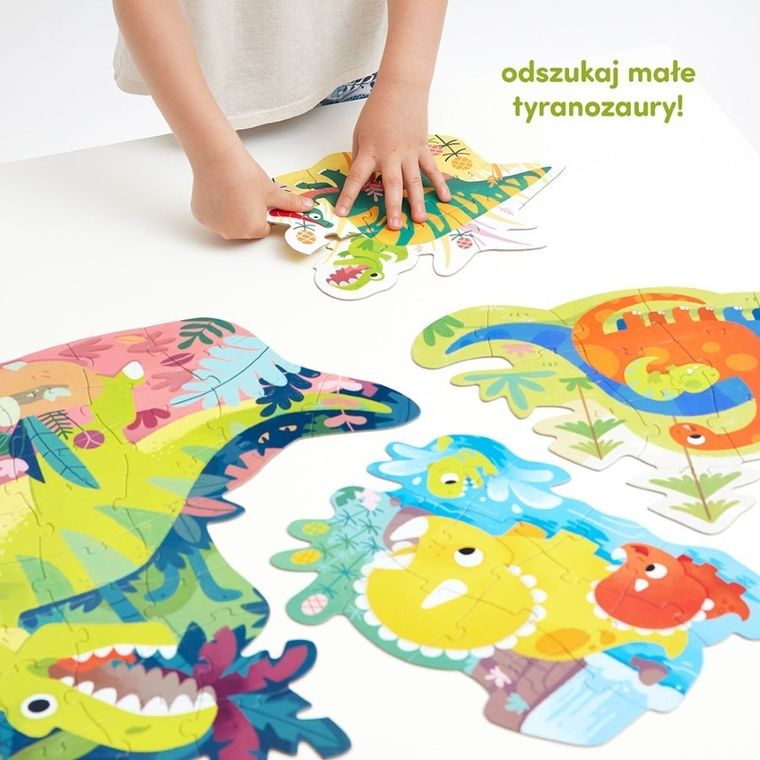 CzuCzu, Dinozaury, puzzle progresywne 4w1, 3+