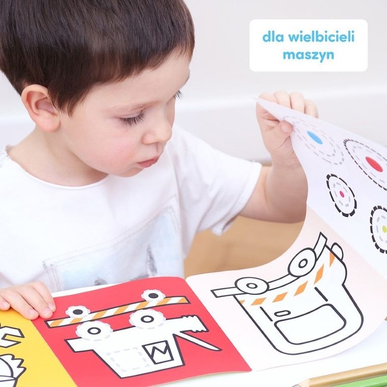 CzuCzu, Dłuuugie rysowanki, Pojazdy w pracy, książeczka edukacyjna, 3+