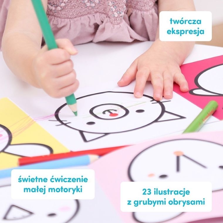 CzuCzu, Dłuuugie rysowanki, Zwierzęta, książeczka edukacyjna, 18m+