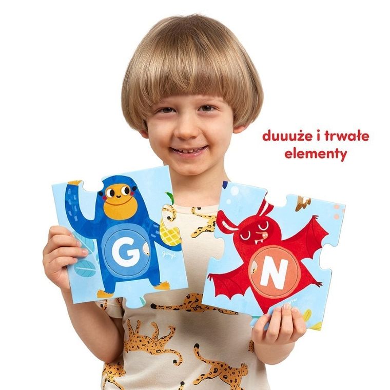 CzuCzu, Duuuże puzzle z dziurką. Alfabet + scenariusze zabaw, 48 elementów