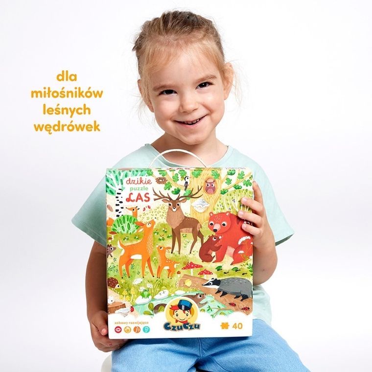 CzuCzu, Dzikie puzzle, Las, 40 elementów, 3+