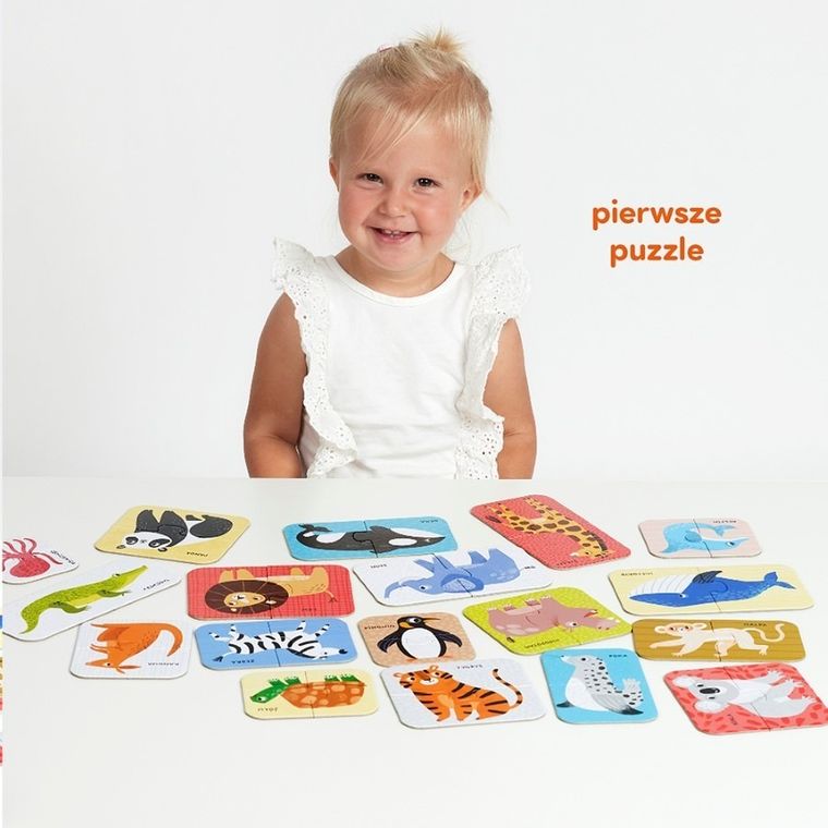 CzuCzu, Dzikie zwierzątka, puzzle do pary, 18m+