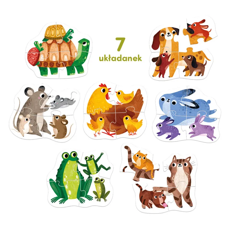 CzuCzu, Moje pierwsze puzzle, Maluchy, 7x 4 elementy 2+
