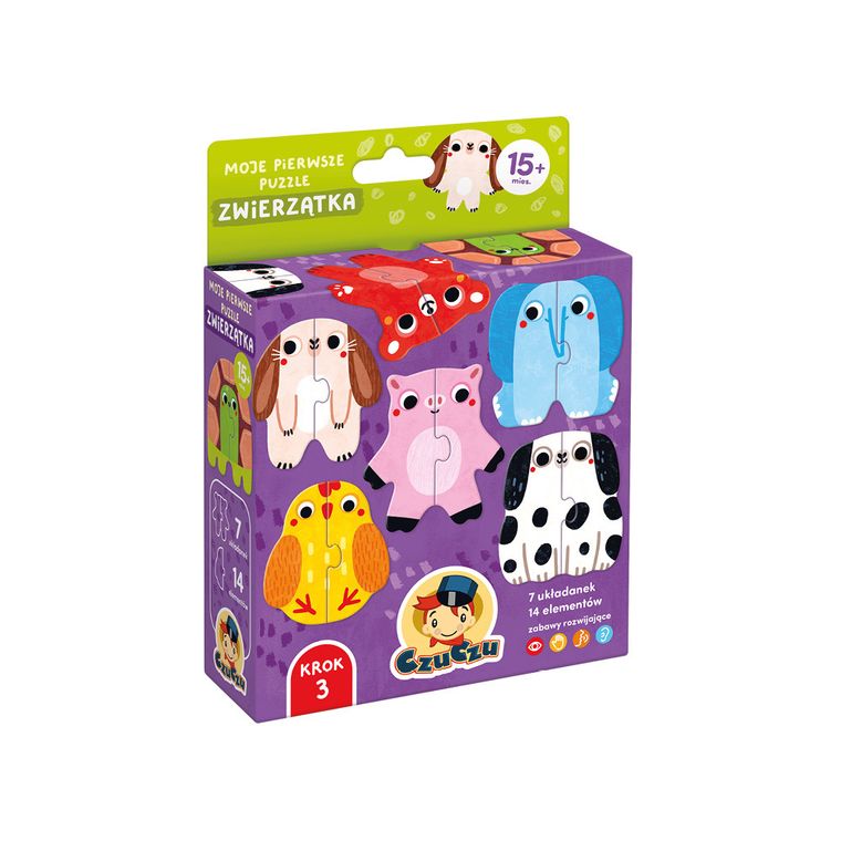 CzuCzu, Moje pierwsze puzzle, Zwierzątka, 2 elementy 15m+