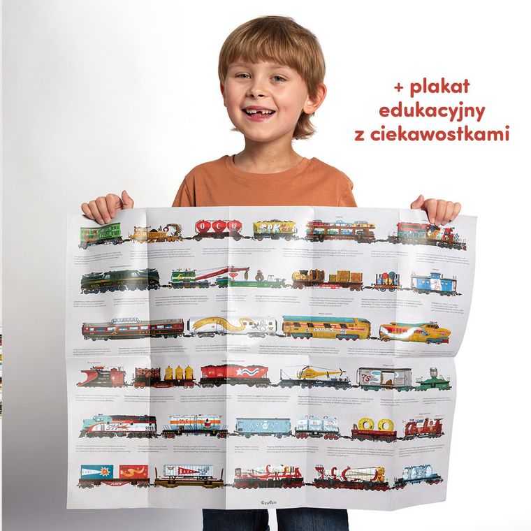 CzuCzu, Pociągi, puzzle dwustronne, 54 elementy, 5+