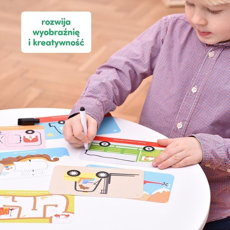 CzuCzu, Pojazdy, zabawy kreatywne z pisakiem zmazywakiem