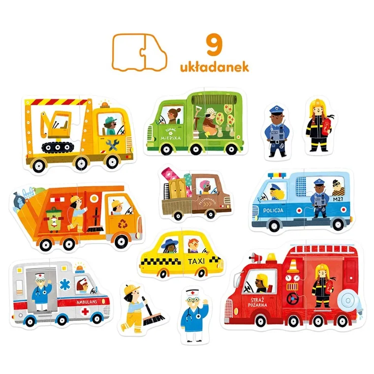 CzuCzu, puzzle do pary, Auta