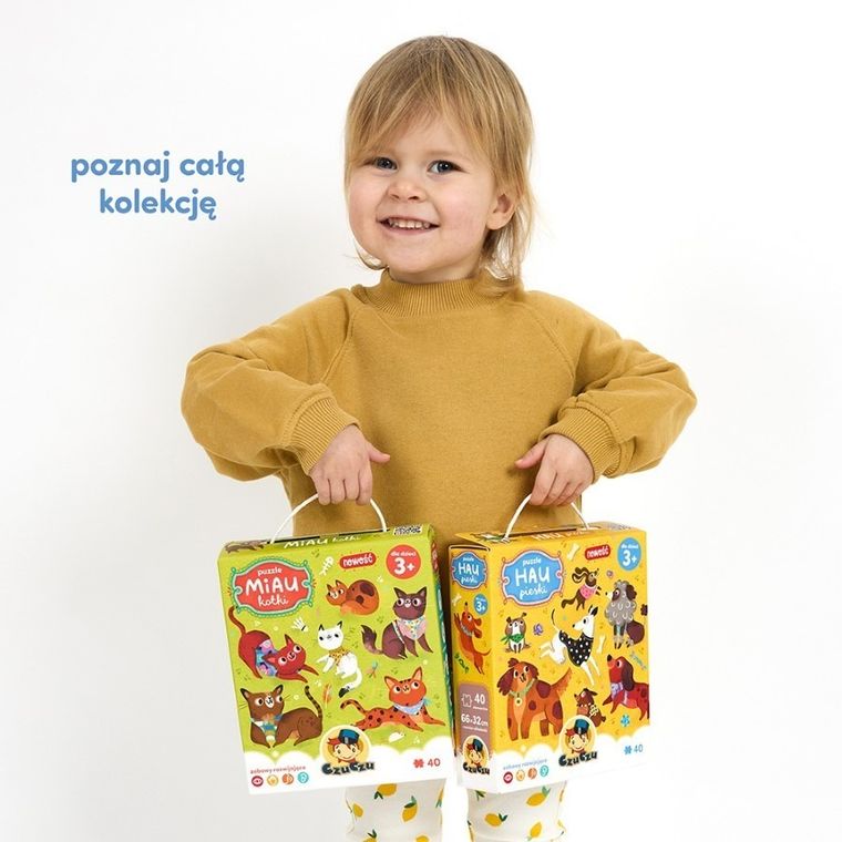 CzuCzu, puzzle, Hau Pieski, 40 elementów, 3+