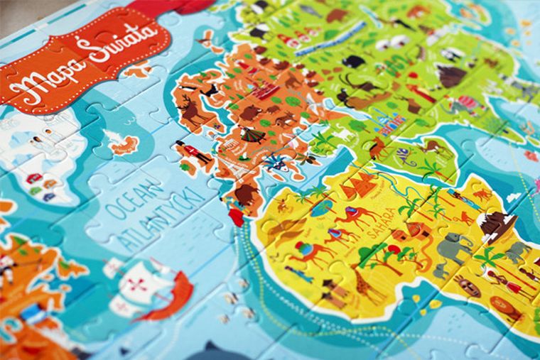CzuCzu. Puzzle. Mapa świata