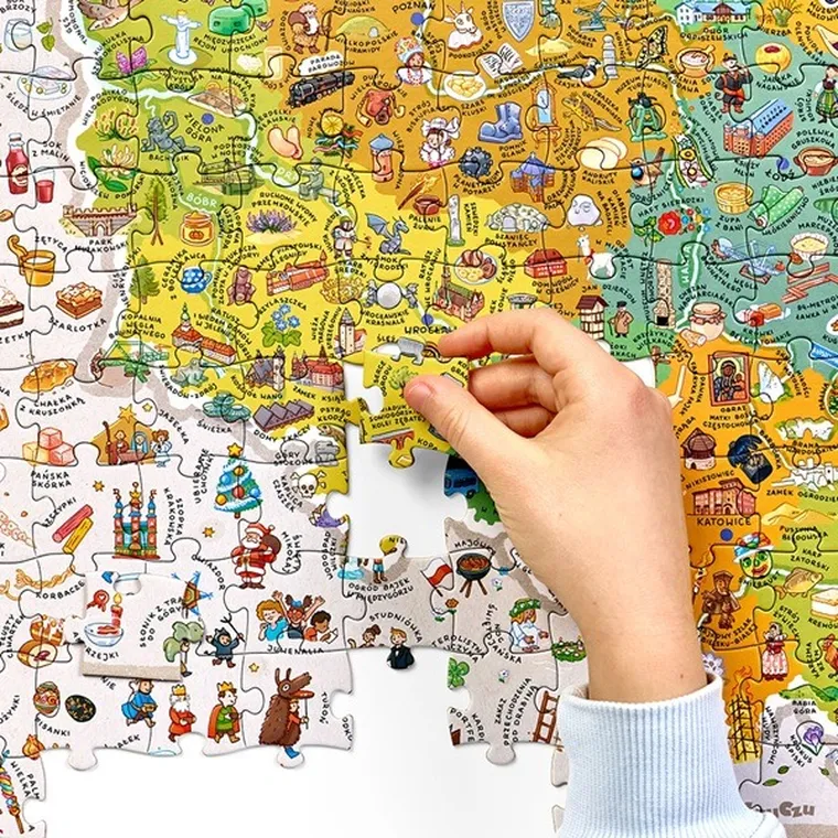 CzuCzu, puzzle odkrywcy, Mapa Polski, 300 elementów