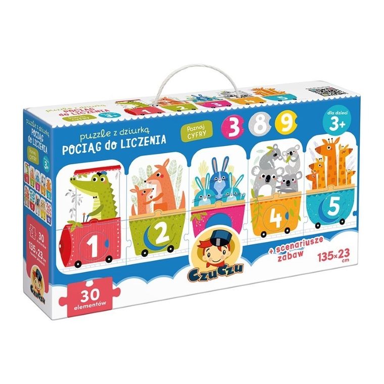 CzuCzu, Puzzle z dziurką, Pociąg do liczenia, 30 elementów
