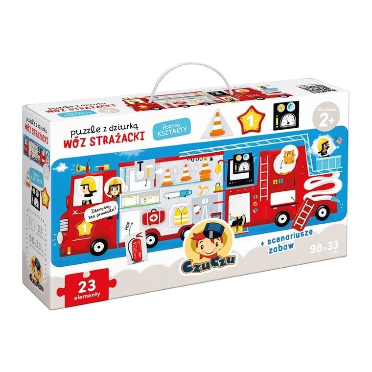 CzuCzu, Wóz strażacki, puzzle z dziurką, 2+