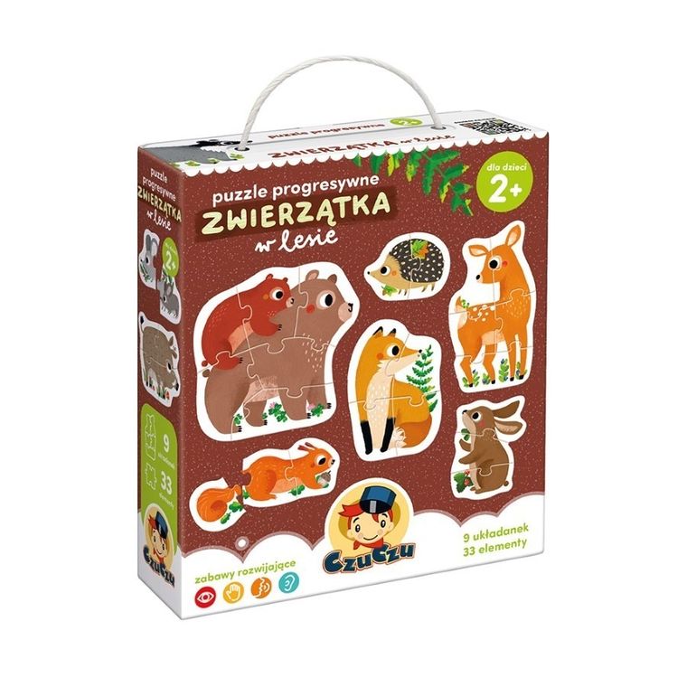 CzuCzu, Zwierzątka w lesie, puzzle progresywne
