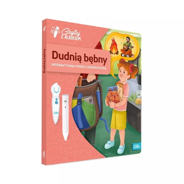 Czytaj z Albikiem. Dudnią bębny. Interaktywna pomoc logopedyczna 3+