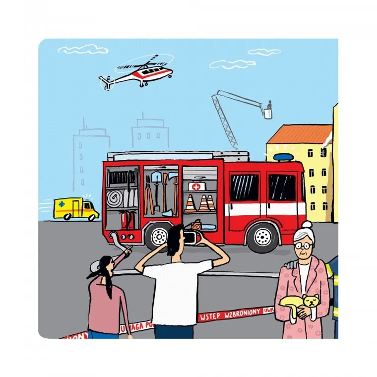 Czytaj z Albikiem. Mini książeczka. Zawody. Strażacy