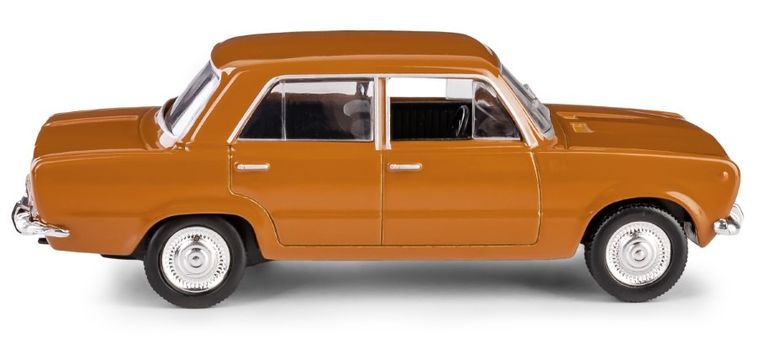 Daffi, Kolekcja Polskiej Motoryzacji, Fiat 125p, pojazd, model metalowy, brązowy, 1:43