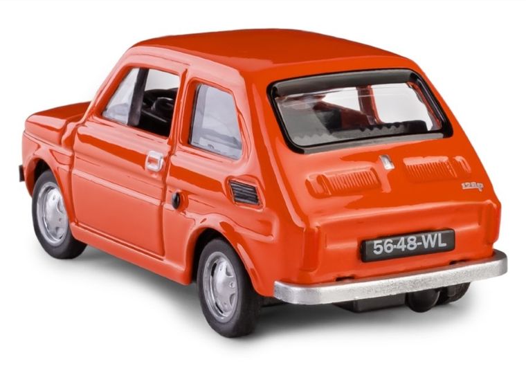 Daffi, Kolekcja Polskiej Motoryzacji, Fiat 126p, Czterdziestolatek, pojazd, model metalowy, czerwony, 1:43