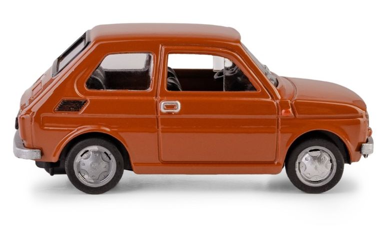 Daffi, Kolekcja Polskiej Motoryzacji, Fiat 126p, pojazd, model metalowy, brązowy, 1:43