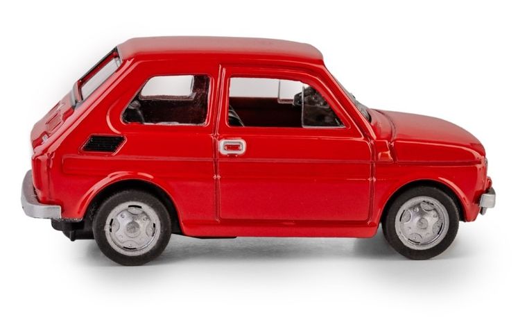 Daffi, Kolekcja Polskiej Motoryzacji, Fiat 126p, pojazd, model metalowy, czerwony, 1:43