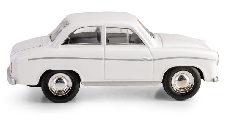 Daffi, Kolekcja Polskiej Motoryzacji, Syrena 104, pojazd, model metalowy, biały, 1:43