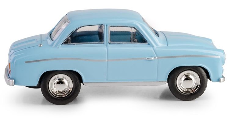 Daffi, Kolekcja Polskiej Motoryzacji, Syrena 104, pojazd, model metalowy, niebieski, 1:43