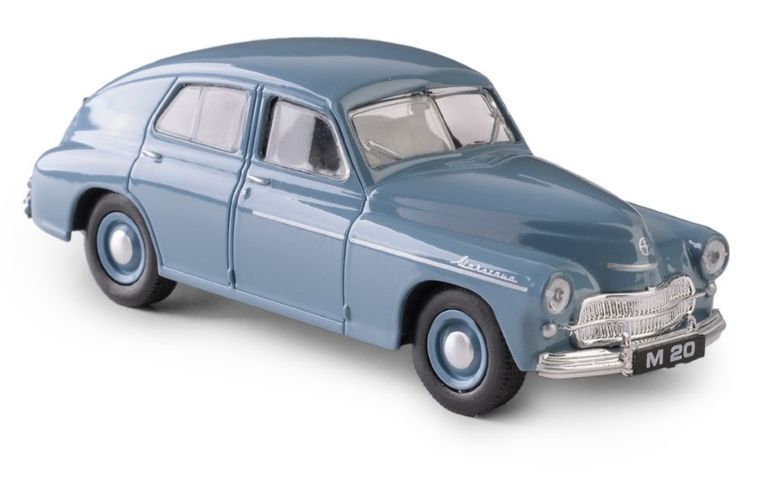 Daffi, Kolekcja Polskiej Motoryzacji, Warszawa M20, pojazd, model metalowy, niebieski, 1:43