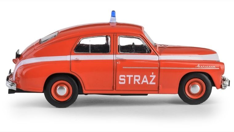 Daffi, Kolekcja Polskiej Motoryzacji, Warszawa M20 Straż, pojazd, model metalowy, 1:43